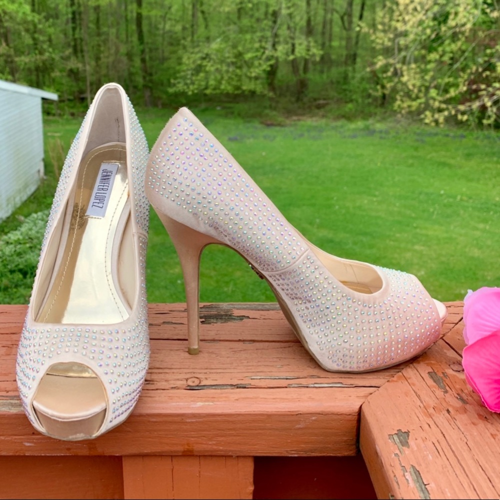JENIFER LOPEZ RHINESTONE HIGH HEELS